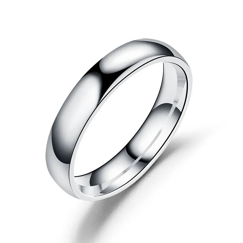 Eenvoudige 6mm Titanium Ring Vrouwen Mannen Voorkomen Allergie Hoog Gepolijst Trouwringen Rvs Paar Vinger Sieraden Geschenken