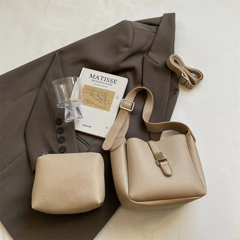 iris | modern bucket bag in leather look
