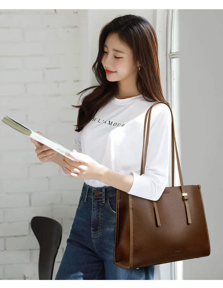 liva | spacious everyday bag in leather look