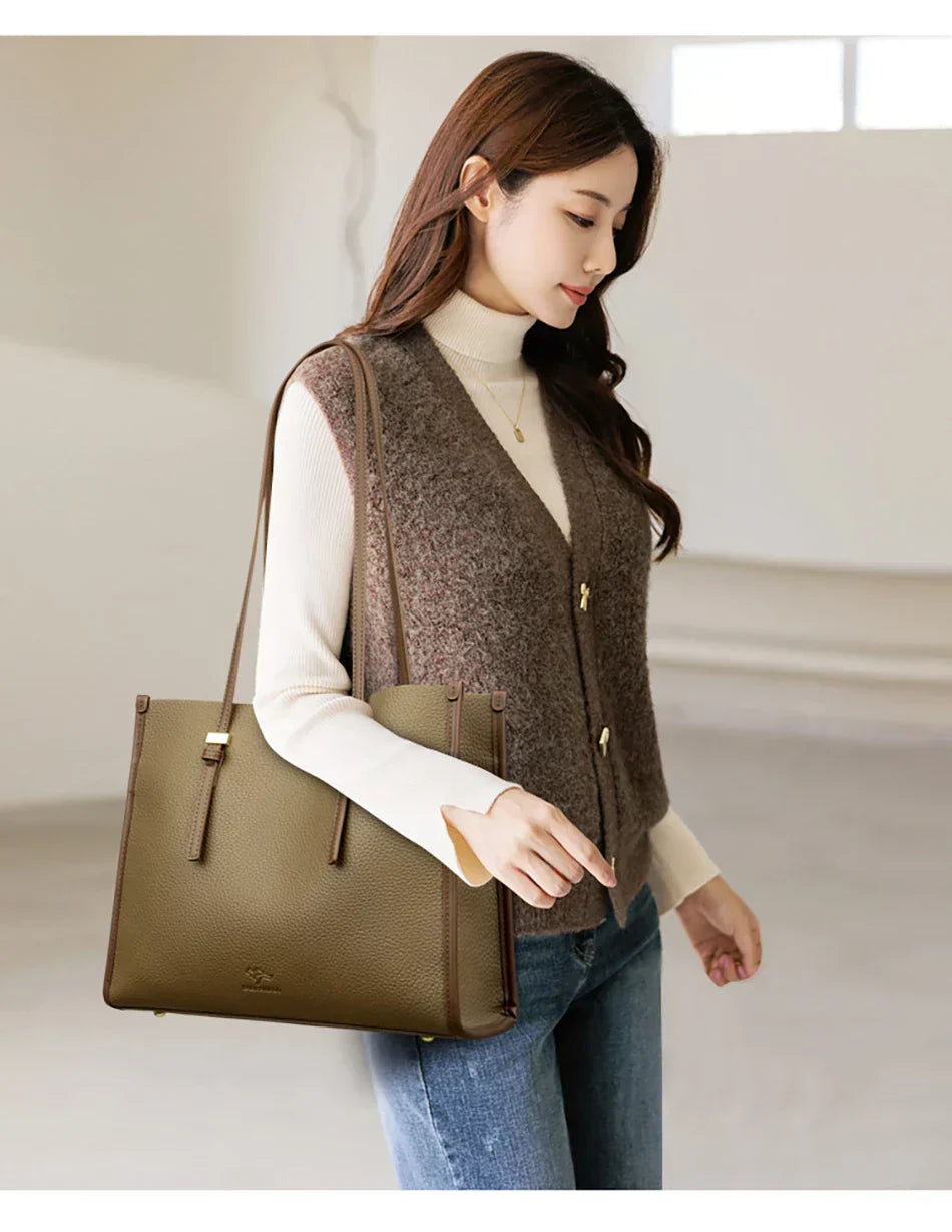 liva | spacious everyday bag in leather look
