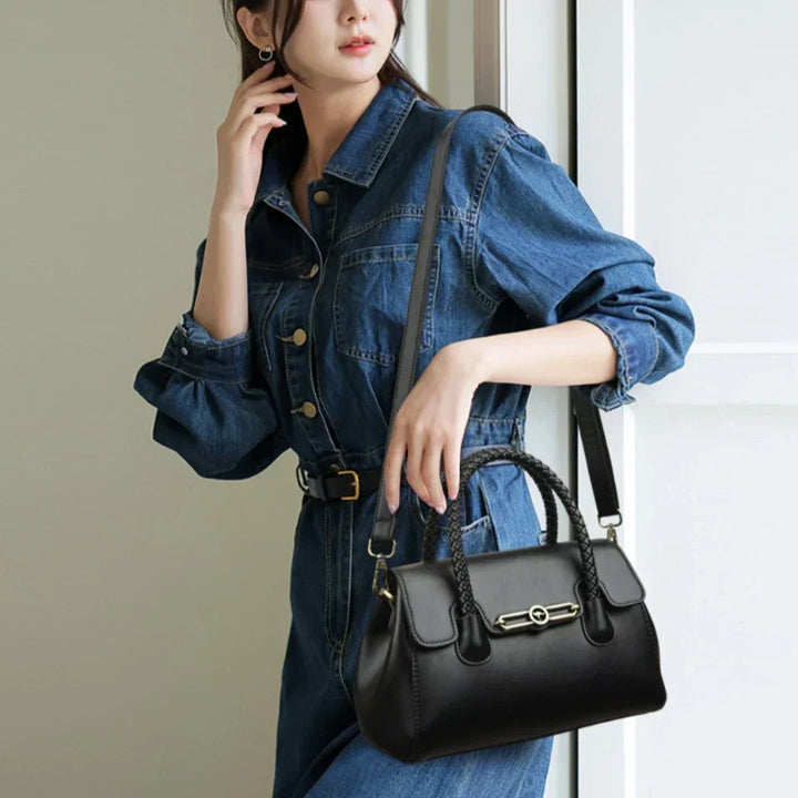 ronja | classic bag with braided handle and gold details