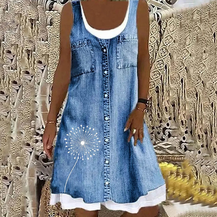 Aria | Soft and Elegant Denim Dress