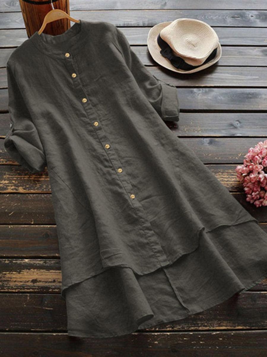 Grace | Casual Linen Shirt Dress