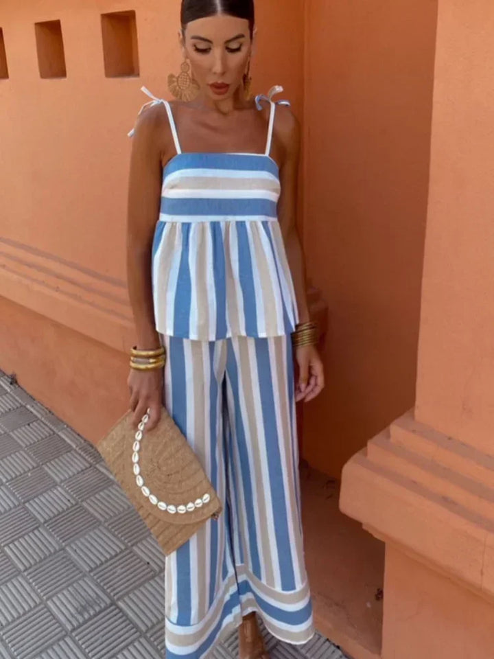 Hanne | Summer Set with Printed Pants