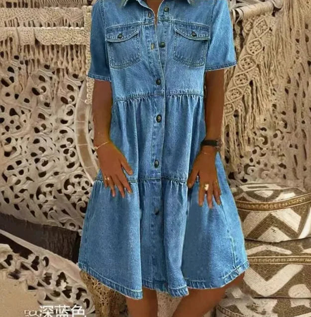 Ruby | Boho Denim Dress