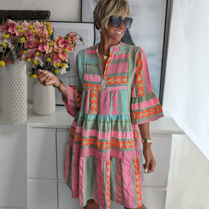 Addison | Boho Tiered Swing Dress