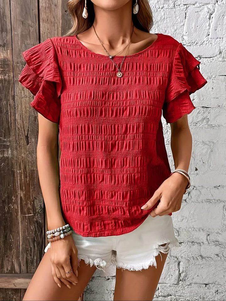 Charmaine | Light & Breezy Blouse with Fun Ruffles