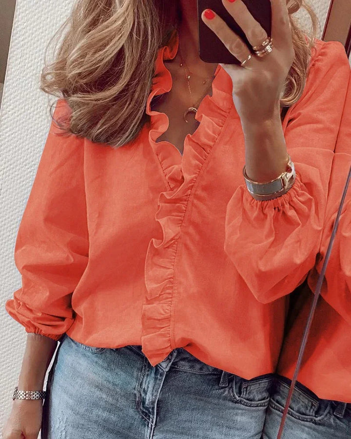 Enola| Feminine Blouse with Playful Ruffles