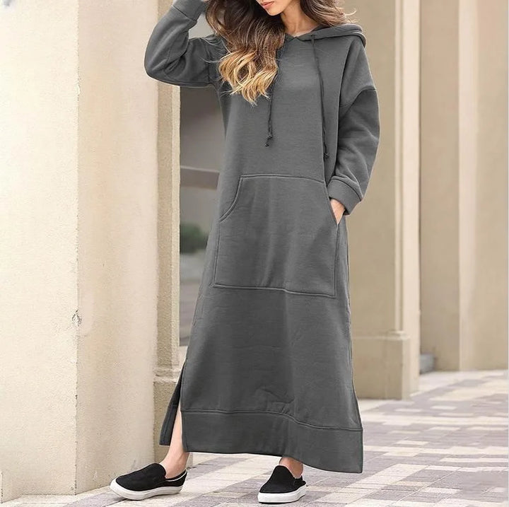 Ciska | Elegant Hooded Dress with Long Sleeves