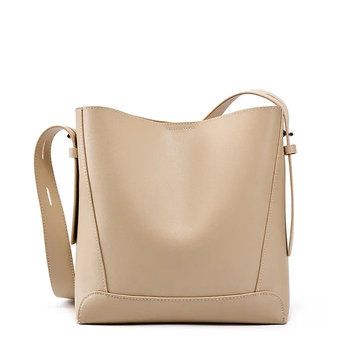 tine |  elegant sand-colored shoulder bag with belt handle