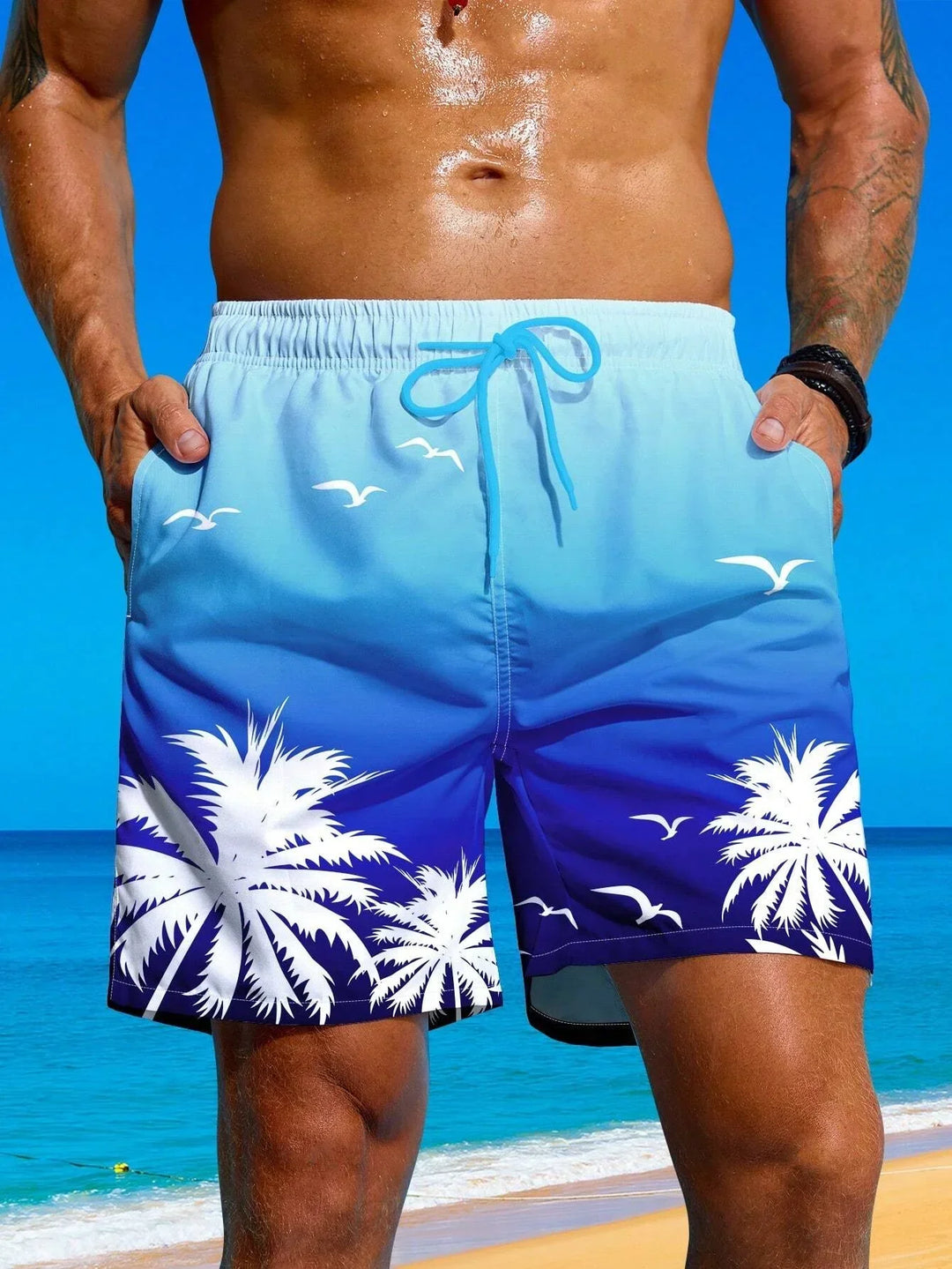 Alexander | Palm Print Swim Shorts