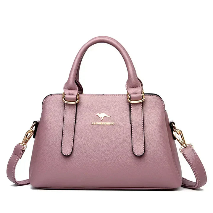 maria | burgundy handbag with double handles