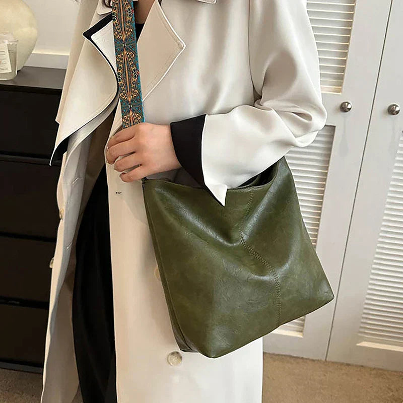 Alora | Vintage PU Leather Crossbody Shoulder Bag