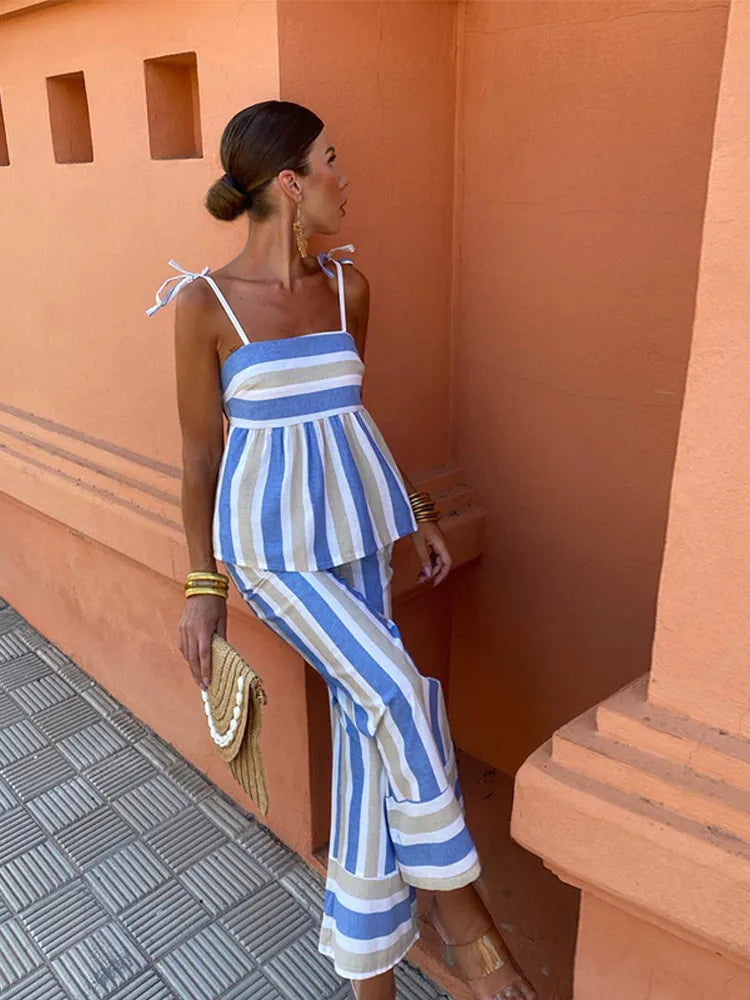 Hanne | Summer Set with Printed Pants