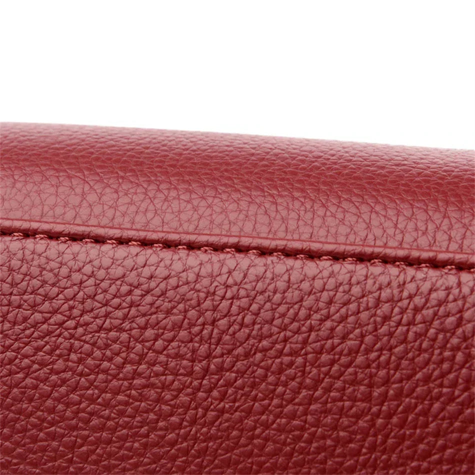 maria | burgundy handbag with double handles