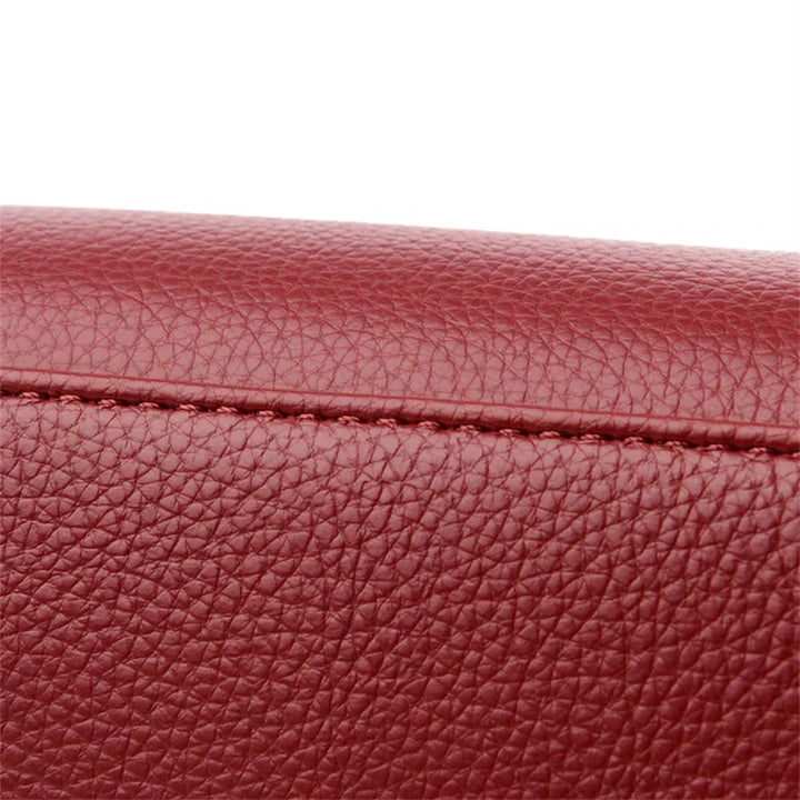maria | burgundy handbag with double handles