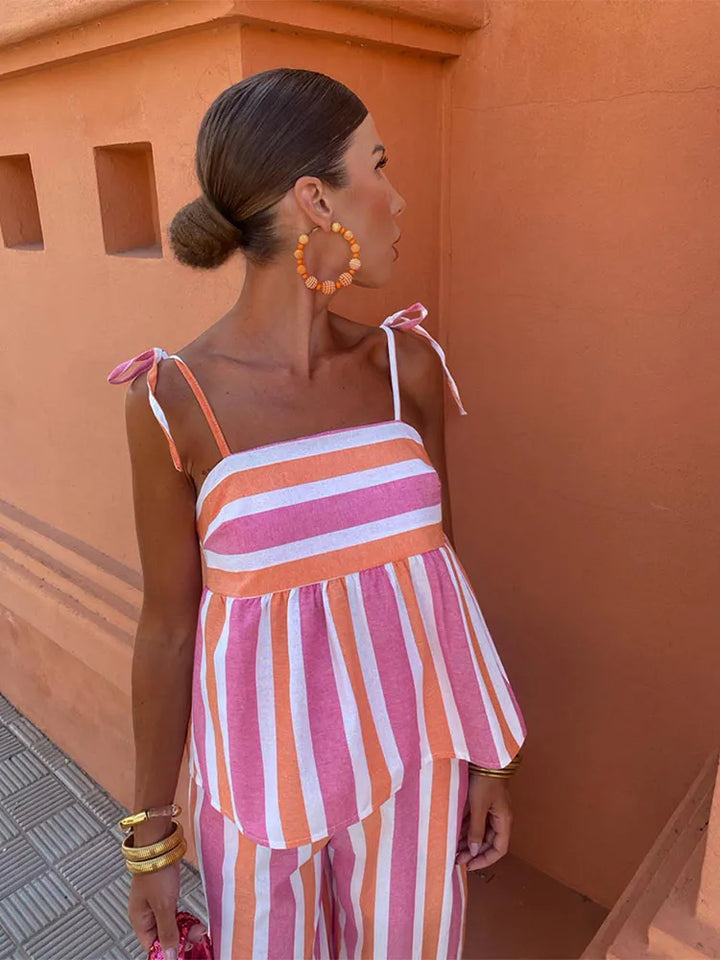 Hanne | Summer Set with Printed Pants