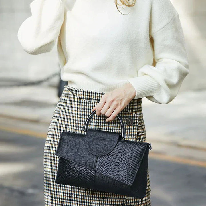 celine | structured black handbag in leather look