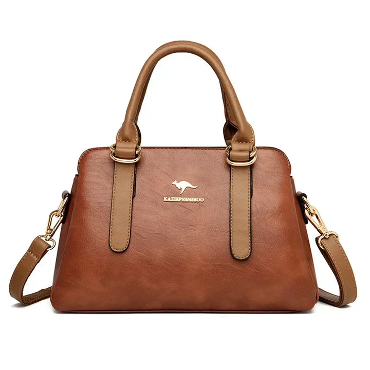 maria | burgundy handbag with double handles