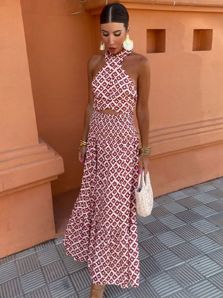 Mickay | Elegant Off-the-Shoulder Midi Dress with Ruching