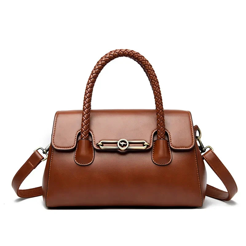 ronja | classic bag with braided handle and gold details