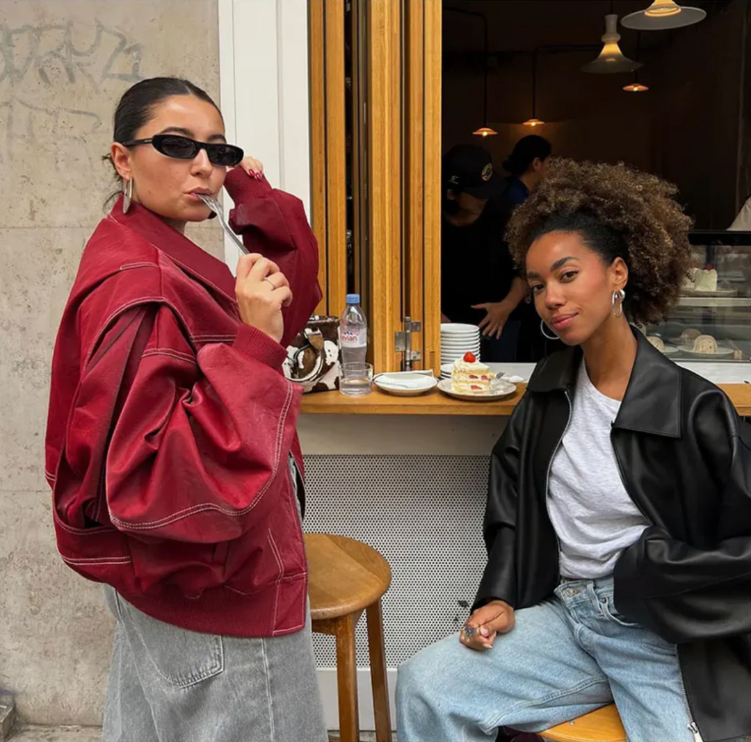 Faye | Oversized Leather Jacket