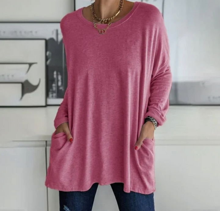 Ava | Casual Oversized Tunic Top with pockets