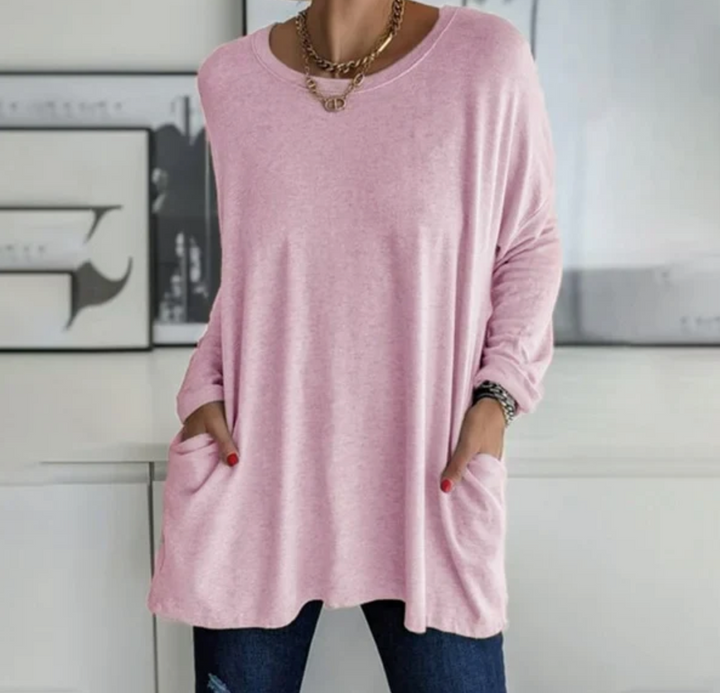 Ava | Casual Oversized Tunic Top with pockets