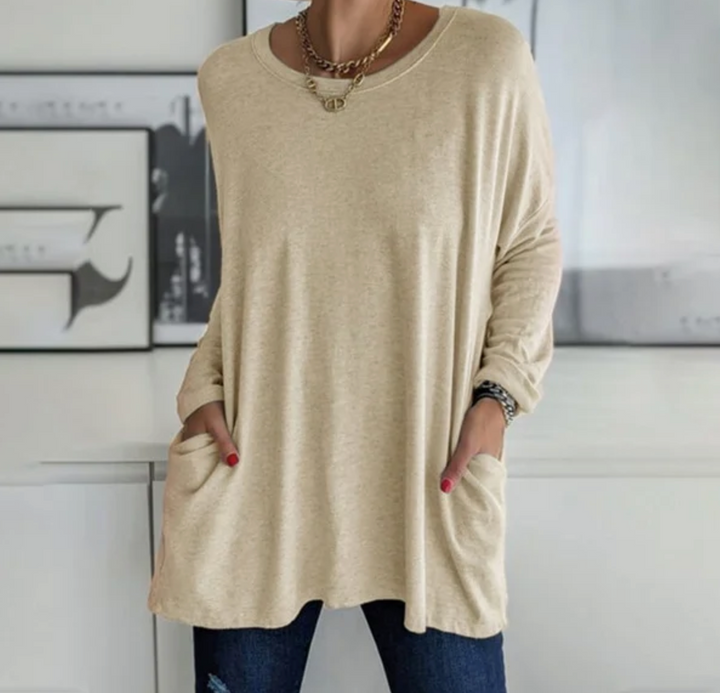 Ava | Casual Oversized Tunic Top with pockets