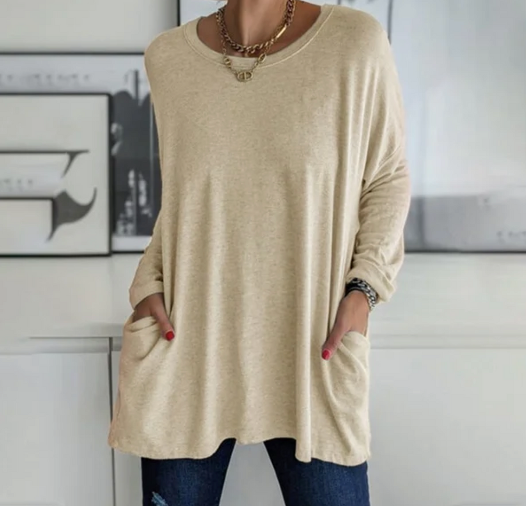 Ava | Casual Oversized Tunic Top with pockets