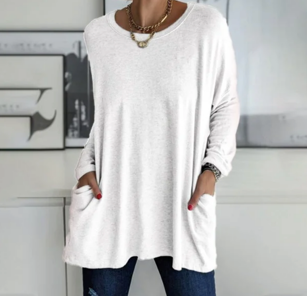 Ava | Casual Oversized Tunic Top with pockets