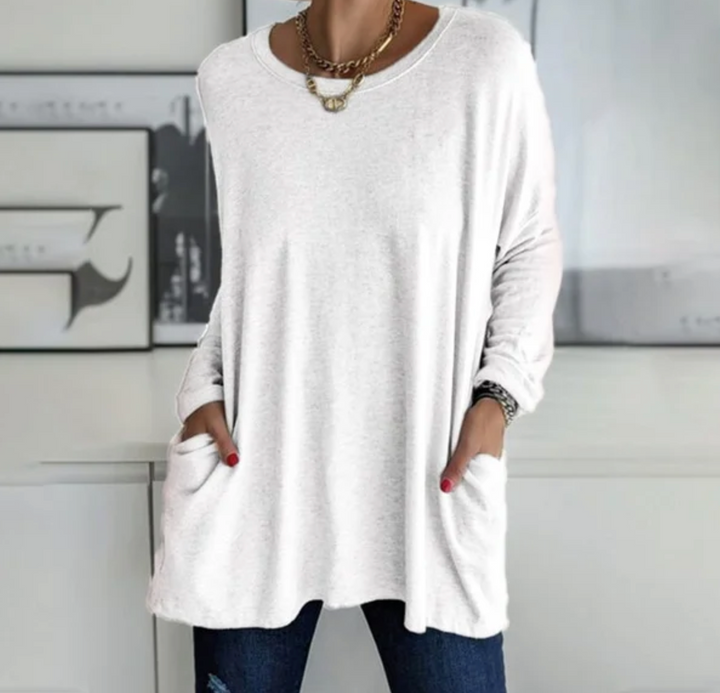 Ava | Casual Oversized Tunic Top with pockets