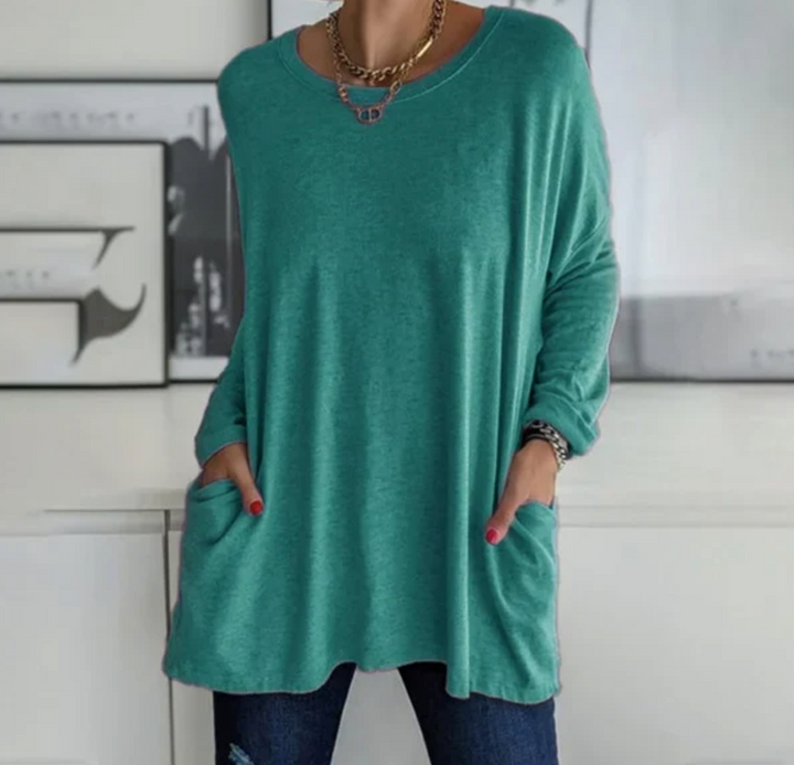 Ava | Casual Oversized Tunic Top with pockets