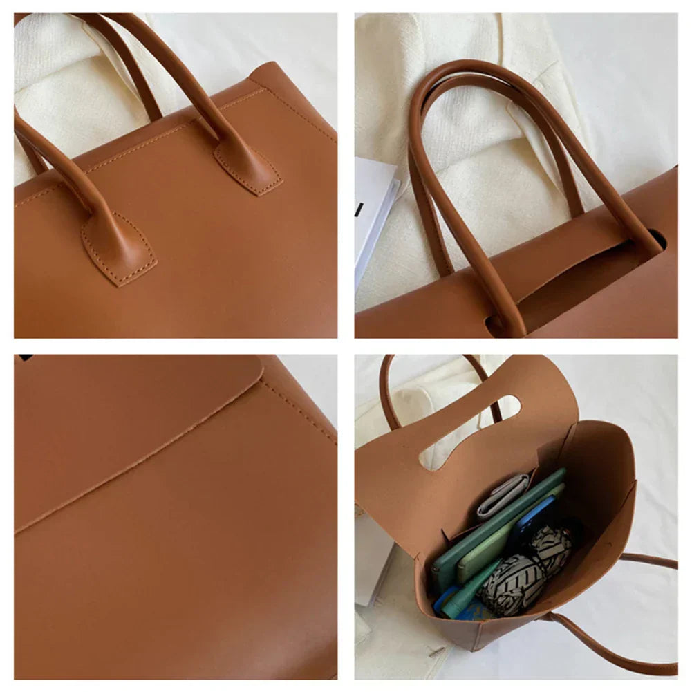 tova | minimalist shoulder bag in faux leather