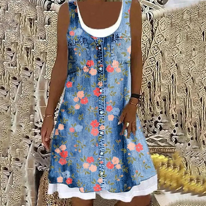 Aria | Soft and Elegant Denim Dress