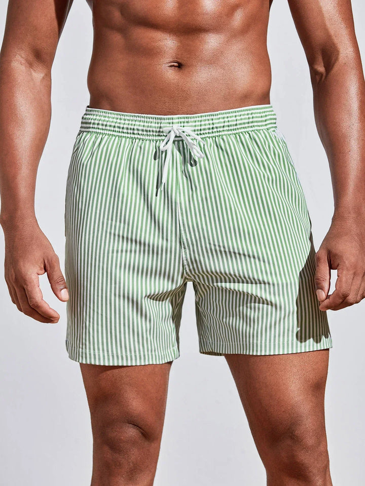 Anthony | Casual Striped Swim Trunks
