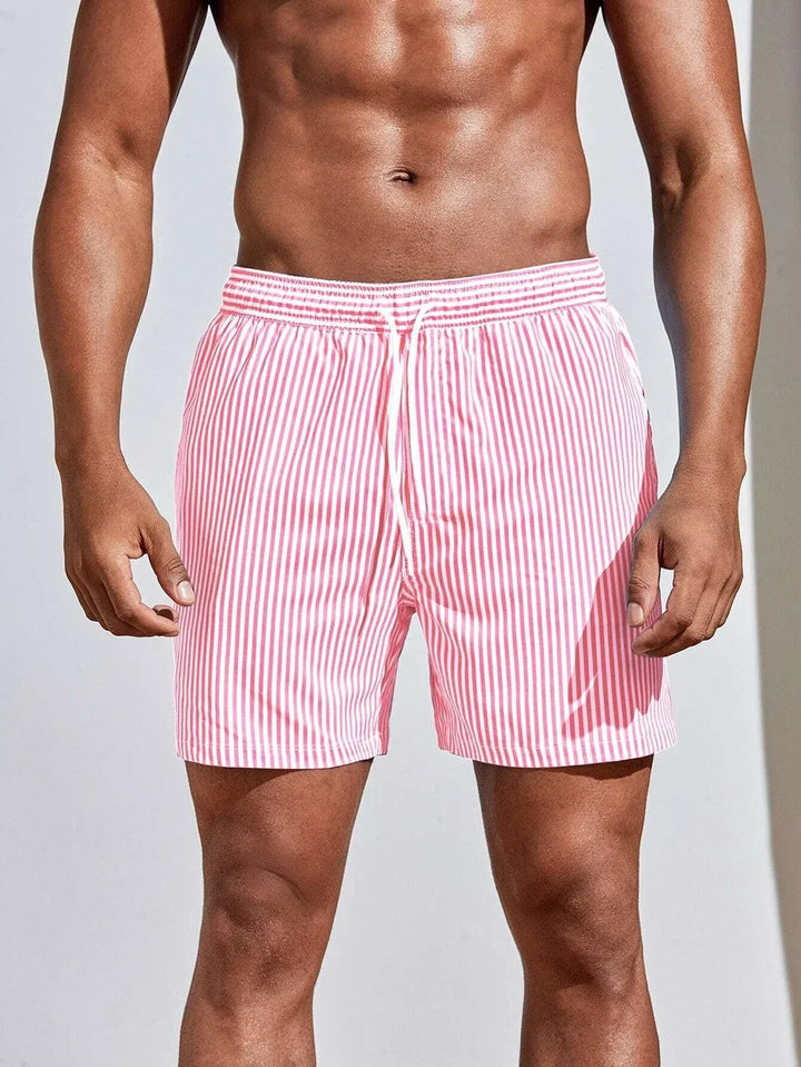 Anthony | Casual Striped Swim Trunks