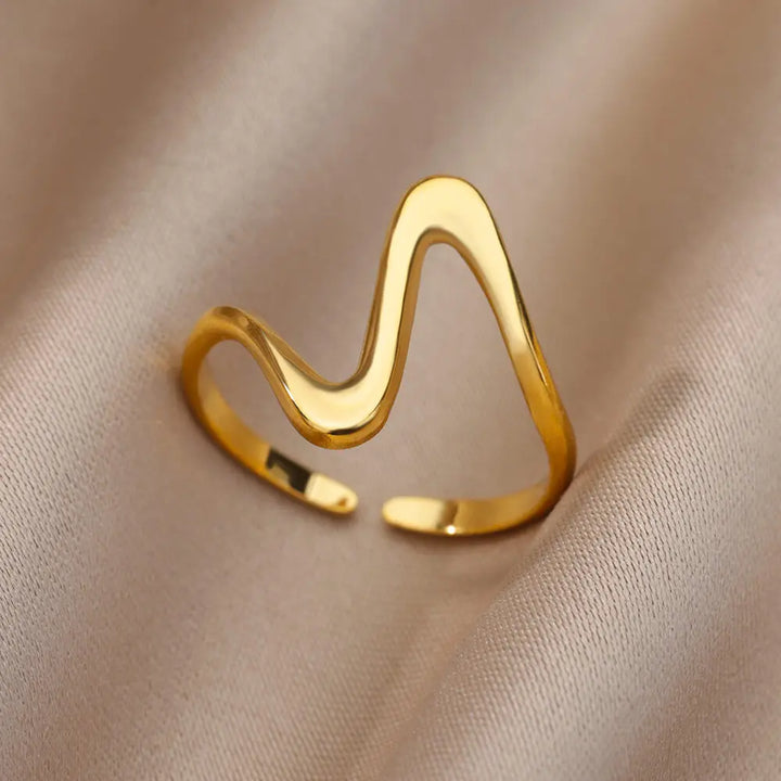 Roestvrij Stalen Ringen Voor Vrouwen 2024 Trend Nieuw In Goud Kleur Ring Femme Bruidspaar Sieraden Gratis Verzending Item Anillos Mujer