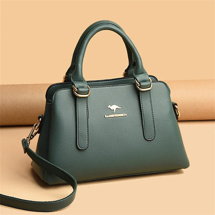 maria | burgundy handbag with double handles