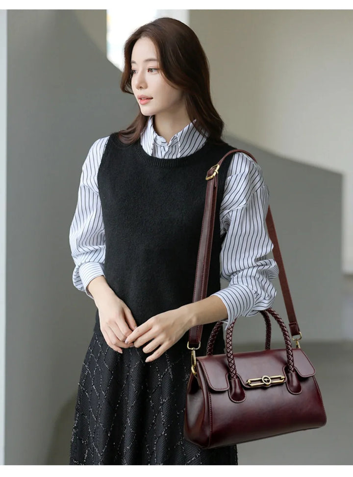ronja | classic bag with braided handle and gold details