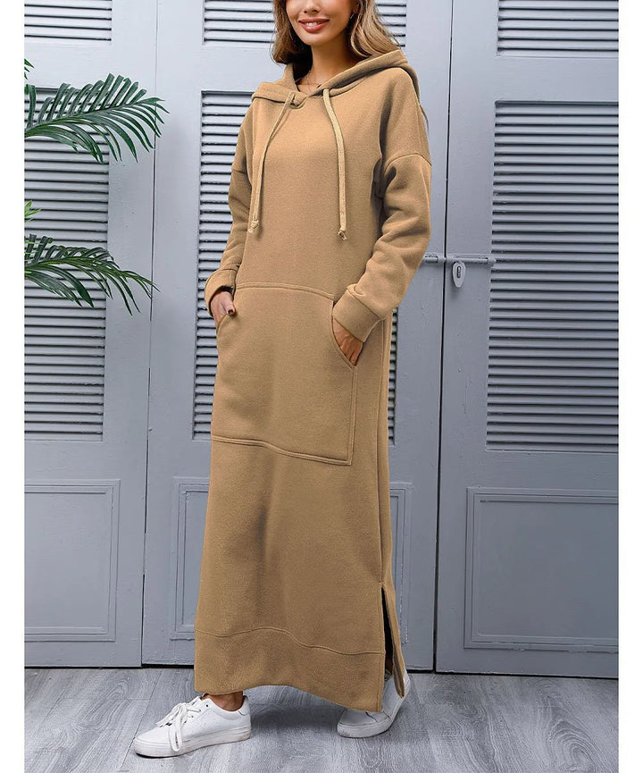 Ciska | Elegant Hooded Dress with Long Sleeves