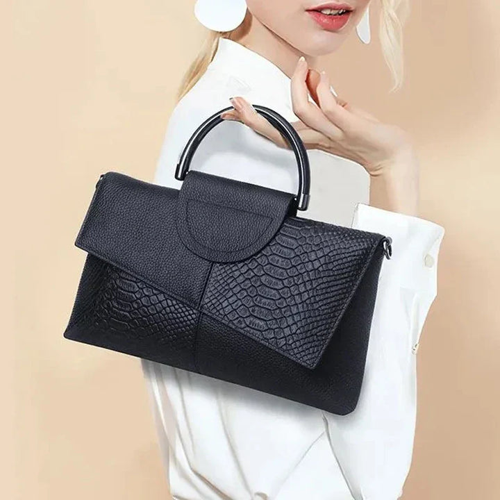 celine | structured black handbag in leather look