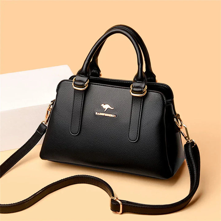 maria | burgundy handbag with double handles