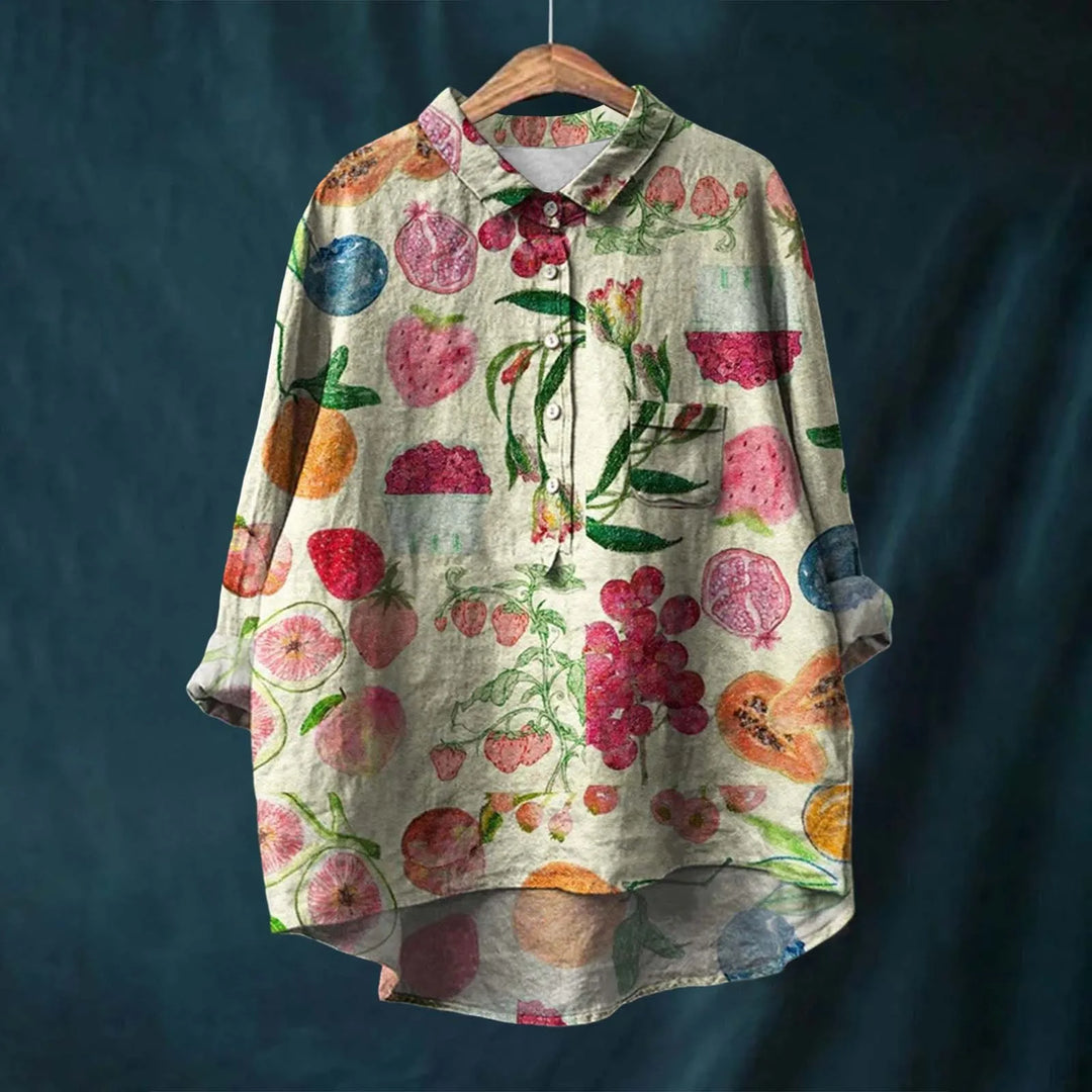 Liesa | Vintage Floral Shirt with Buttons
