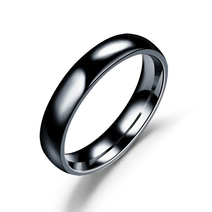 Eenvoudige 6mm Titanium Ring Vrouwen Mannen Voorkomen Allergie Hoog Gepolijst Trouwringen Rvs Paar Vinger Sieraden Geschenken