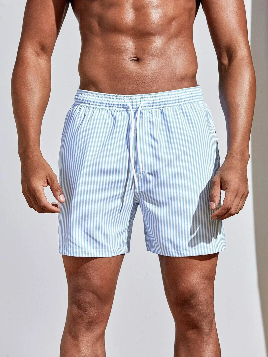 Anthony | Casual Striped Swim Trunks