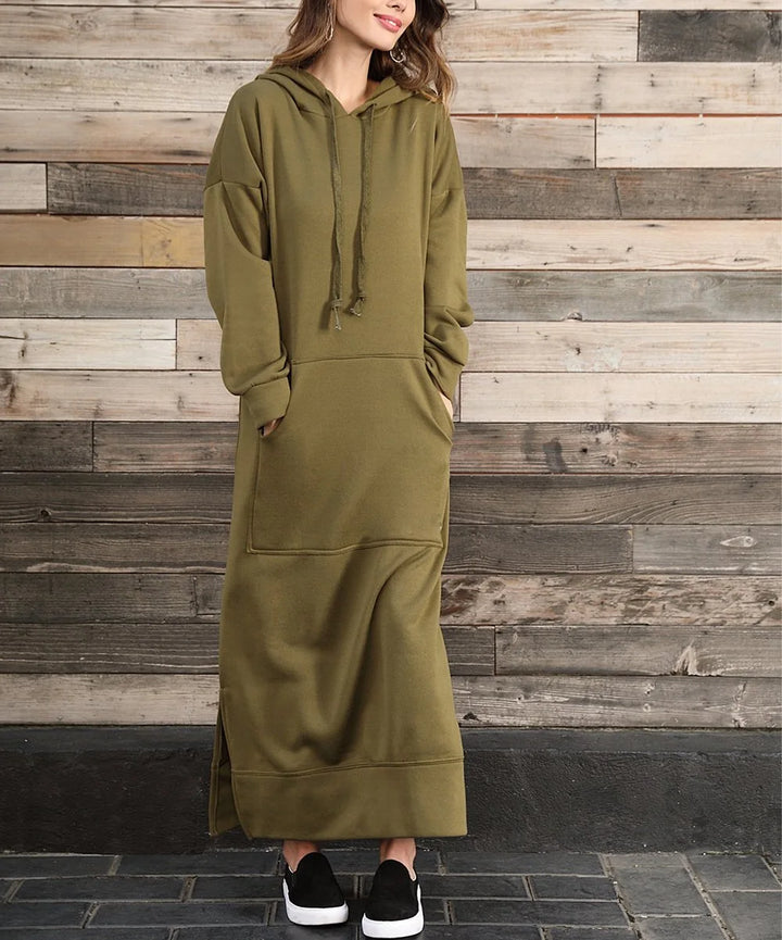 Ciska | Elegant Hooded Dress with Long Sleeves