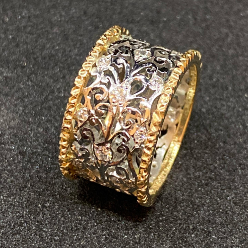 VINTAGE ZIRCONIA IVY RING