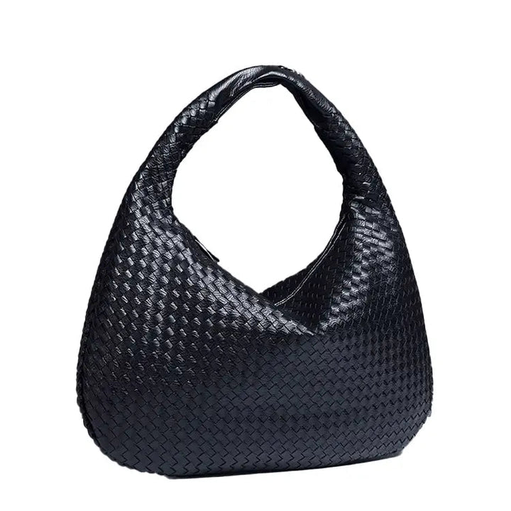 Tessa | Elegant PU Leather Woven Tote Bag