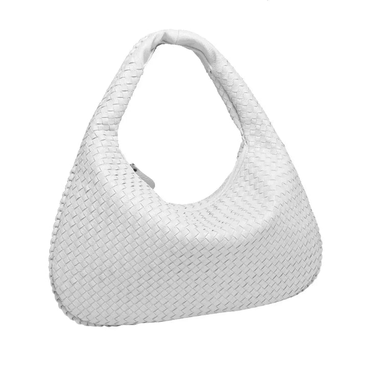 Tessa | Elegant PU Leather Woven Tote Bag